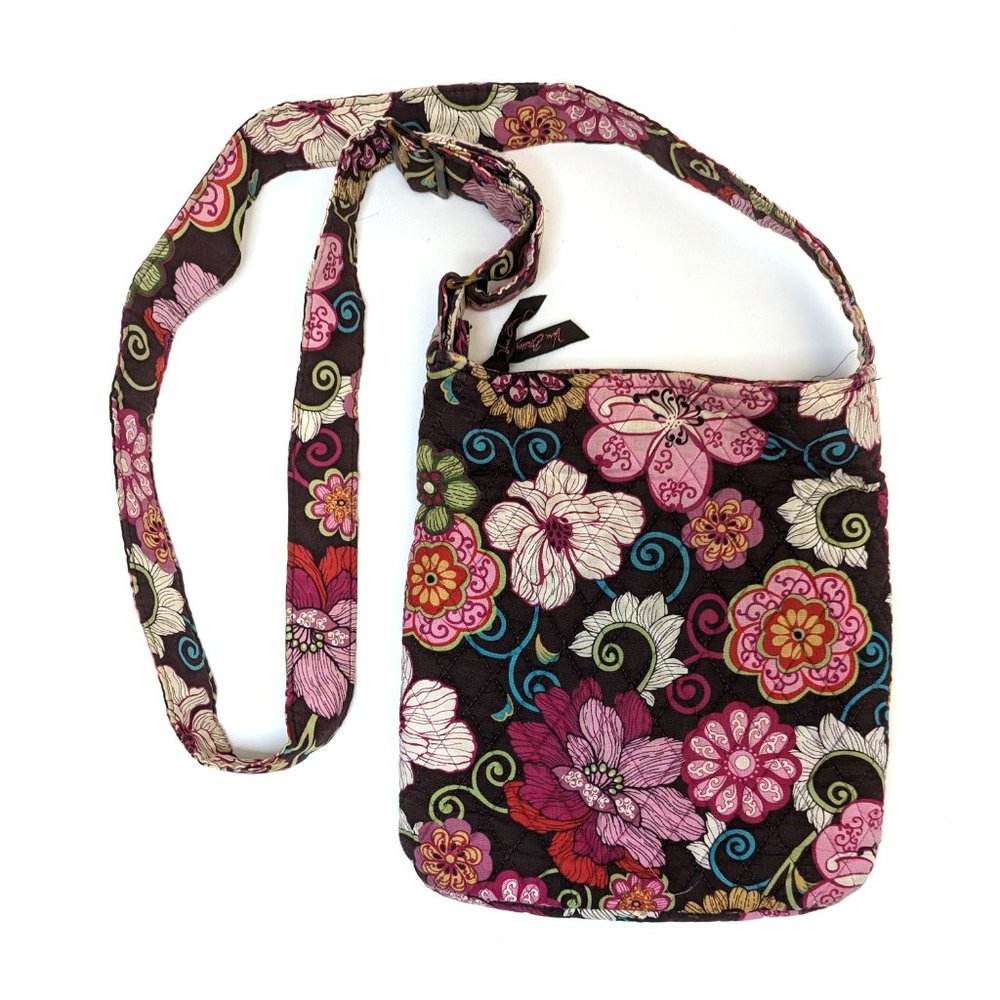 Vera Bradley Hipster Mod Floral Crossbody Hipster Shoulder Bag Paisley Zip Front - Picture 2 of 5